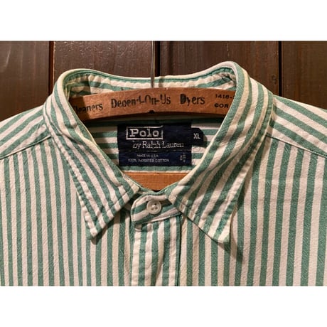 RalphLauren Striped Shirt Made in U.S.A. Size:XL