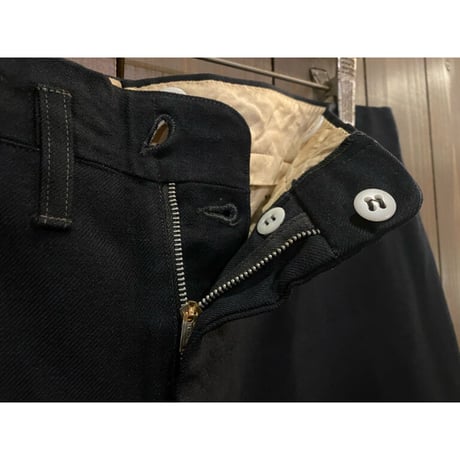 1940's Black Wool Slacks Size:33x31