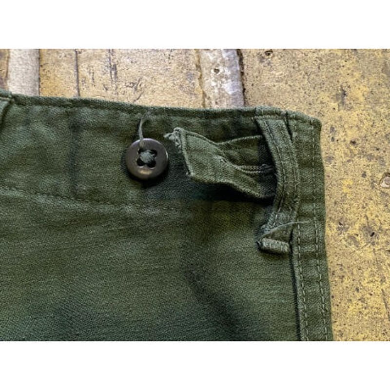パンツ Used Us Army OG-107 Utility Trouser 60s 60s 1966 US ARMY OG-107 UTILITY BAKER PANTS 34×33 - RICUR