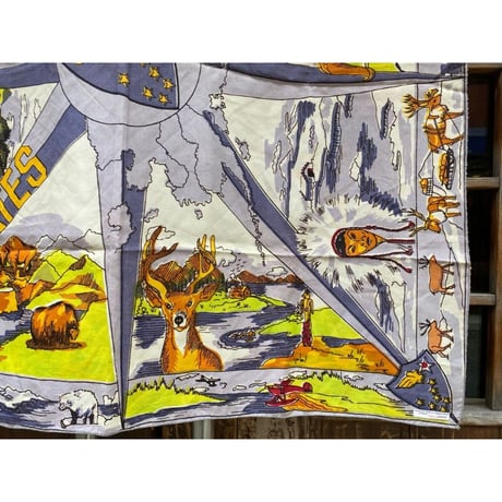 1960's U.S.Air Force Alaska Scarf Size:75x73cm