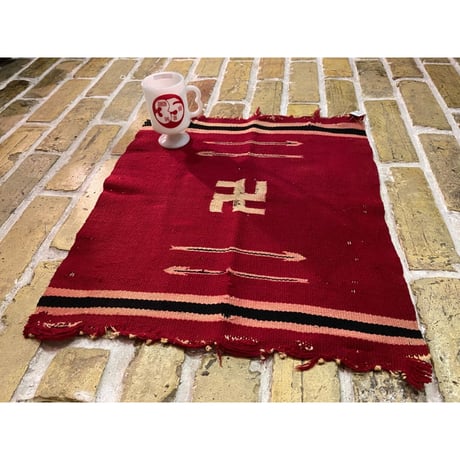 1930's Chimayo Swastica Rug Matt Size:46x52 (cm)