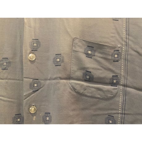 1960's Queen's-Way Rayon Paneled Shirt -Jac Size:L