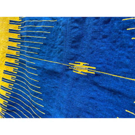 Vintage Indigo Cotton Rug Size:328x76 (cm)