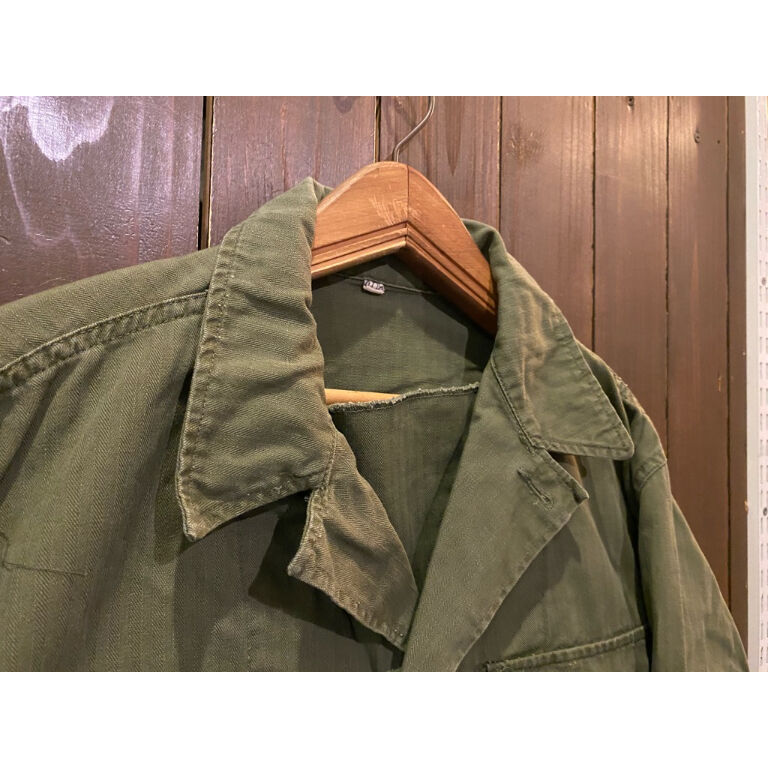s*p様 40s usarmy mー43 hbt shirt 1940's U.S.Army M-43 H.B.T. Combat Shirt Size:4