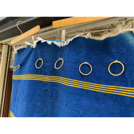 Vintage Indigo Cotton Rug Size:328x76 (cm)