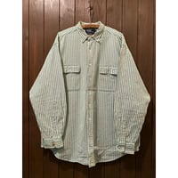 RalphLauren Striped Shirt Made in U.S.A. Size:XL