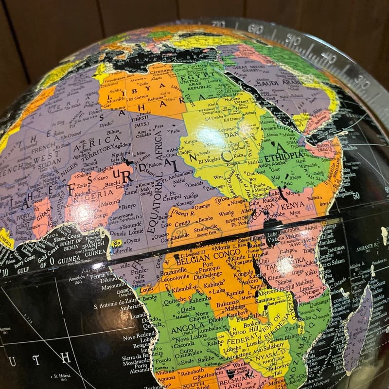 地球儀 Replogle Globes, Inc. Made in USA ビンテージ地球儀、惑星儀、黒いリプルーグルグローブ、ブラック