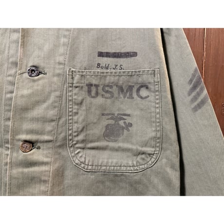 1940's U.S.Marine Corps P-47 H.B.T. Combat Shirt Size:34
