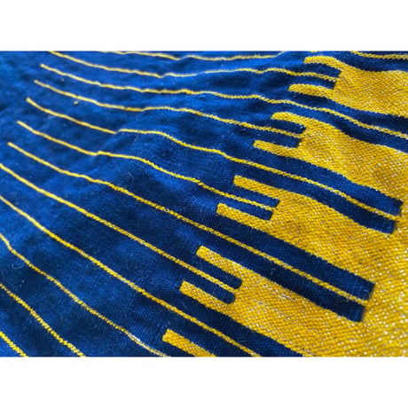 Vintage Indigo Cotton Rug Size:328x76 (cm)