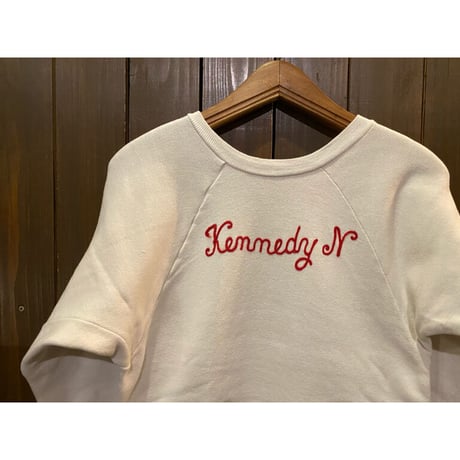 1960's Kennedy Name Chain Stitch Sweat Shirt Size:M
