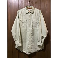 1960's H bar C Plaid Cotton Western Shirt Size:approx.-15-1/2