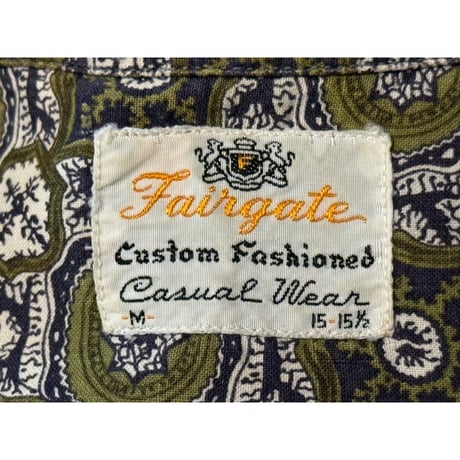 1960's Fairgate Batik Print Loop Shirt Size:M