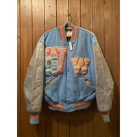 DeLong　Leather Sleeve Varsity Jacket Size:M