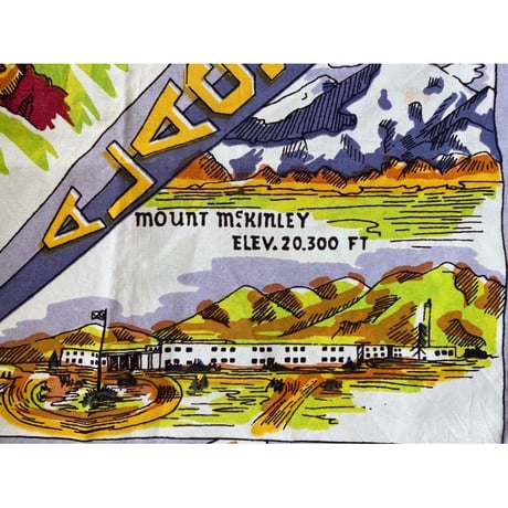 1960's U.S.Air Force Alaska Scarf Size:75x73cm