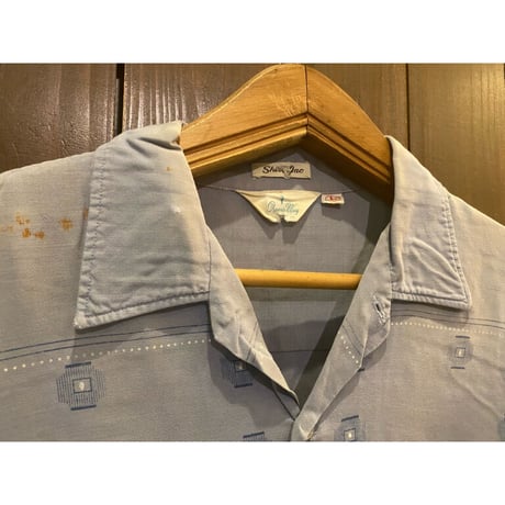 1960's Queen's-Way Rayon Paneled Shirt -Jac Size:L