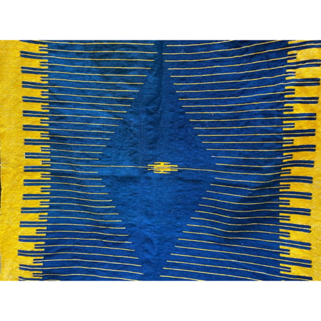 Vintage Indigo Cotton Rug Size:328x76 (cm)