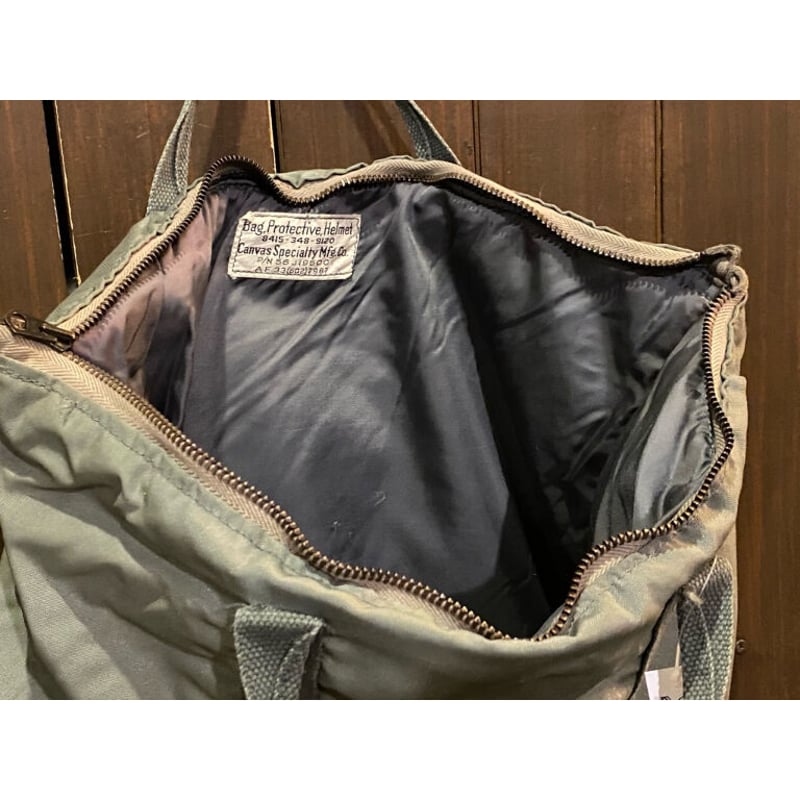 バッグ 50s U.S.A.F. MILITARY HELMET BAG 1st 1950s USAF Military Quilted Helmet Bag - Navy | Olderbest