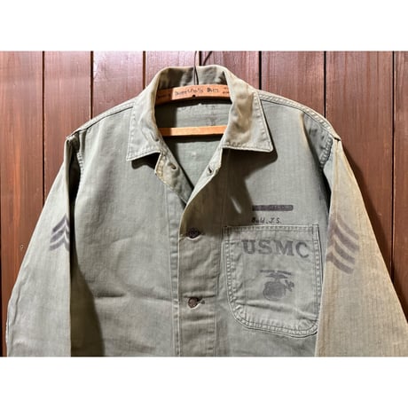 1940's U.S.Marine Corps P-47 H.B.T. Combat Shirt Size:34