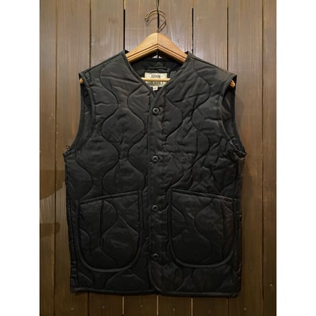 JOHN OWNBEY NOS Black Quilting Woobie Vest Made In USA Size:S