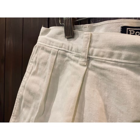 RalphLauren White Cotton Shorts Made in U.S.A.