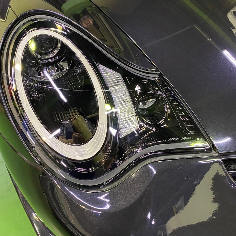 Porsche 911　996 加工ヘッドライト 996後期／カレラ4S／ターボ／GT2 LEDヘッドライト ブラック 左側