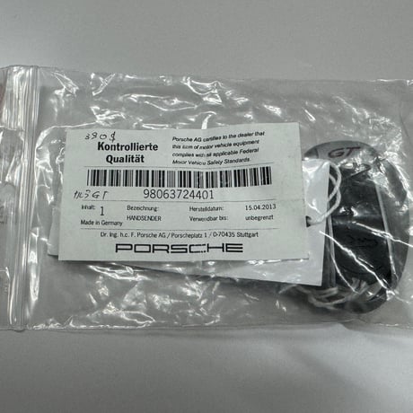 ポルシェ純正 カレラGT・キーヘッド 986／996タイプキーヘッドに適応 品番98063724401 Porsche Genuine Tequipment