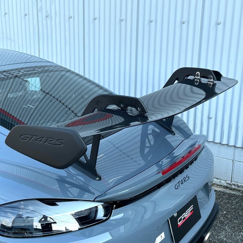 ◇ポルシェ 718 ケイマン/ボクスター用Stuttmate クジラタイプリアGTウイング/リアスポイラー/GTスポイラー/クロスカーボン /RUF/RWB/987/968/911 718 RS スタイル カーボンファイバー リアウイング トランク 718 982 ケイマン ボクスター GT4 テール スポイラー