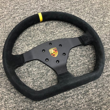 ポルシェMS純正991CUPカー用ステアリング+パドルシフター+ワークスベルボス+スパルコホーンボタン　4点セット