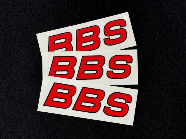 BBSホイール リムステッカー CL-LR 赤黒フチ | クレフモータースポーツ