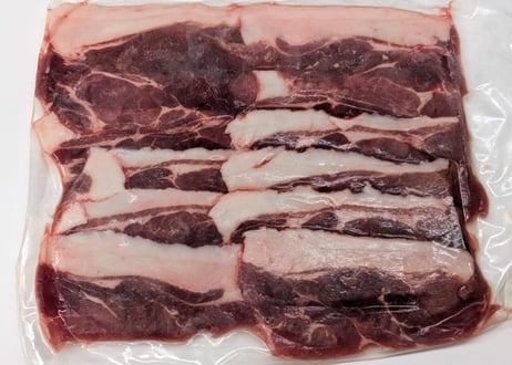 野生の猪肉　脂しっかりカタローススライス３００g【冷凍】