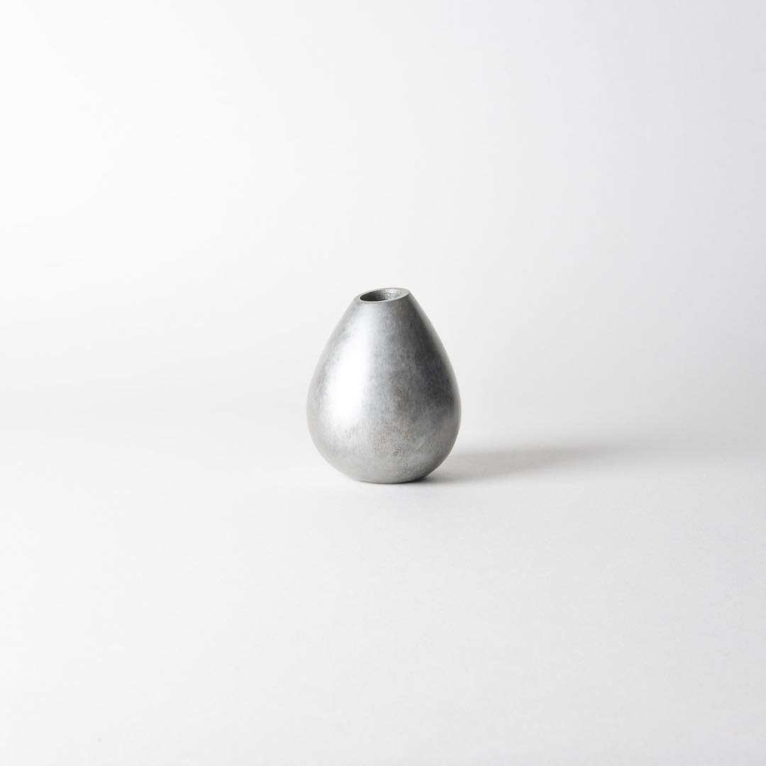 花入 茄子 銀灰 / Flower Vase - Eggplant Ginkai | 炭谷三郎商店