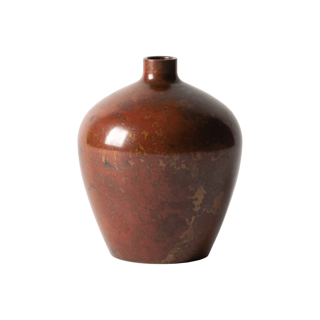 花入 坐 朱銅 / Flower Vase - ZA shu-do | 炭谷三郎商店