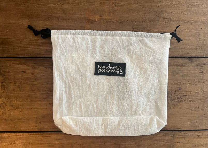 pot and tea お花の巾着袋 赤 | anzu to momo