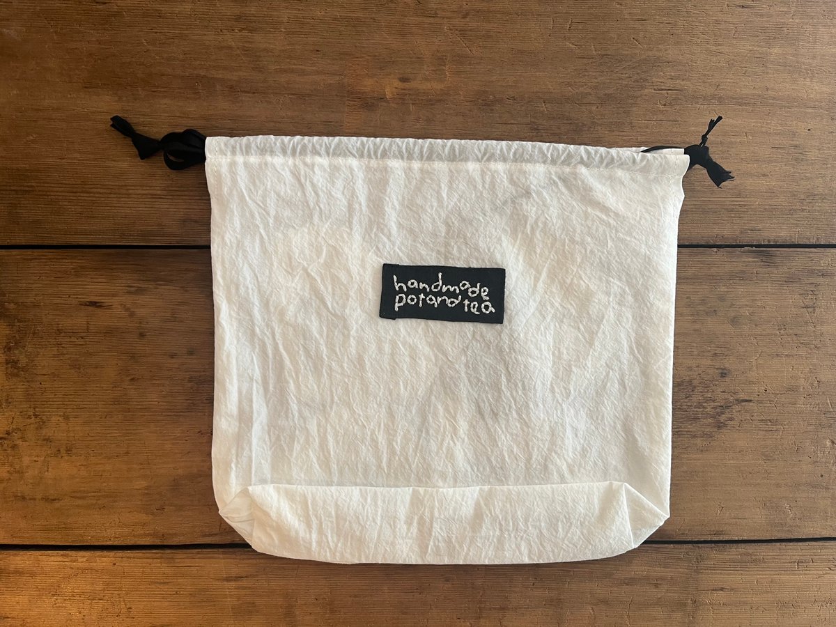 pot and tea お花の巾着袋 赤 | anzu to momo