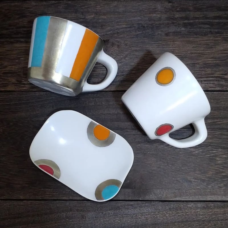 徳田吉美 漆蒔銀彩水玉長豆皿 | gallery you