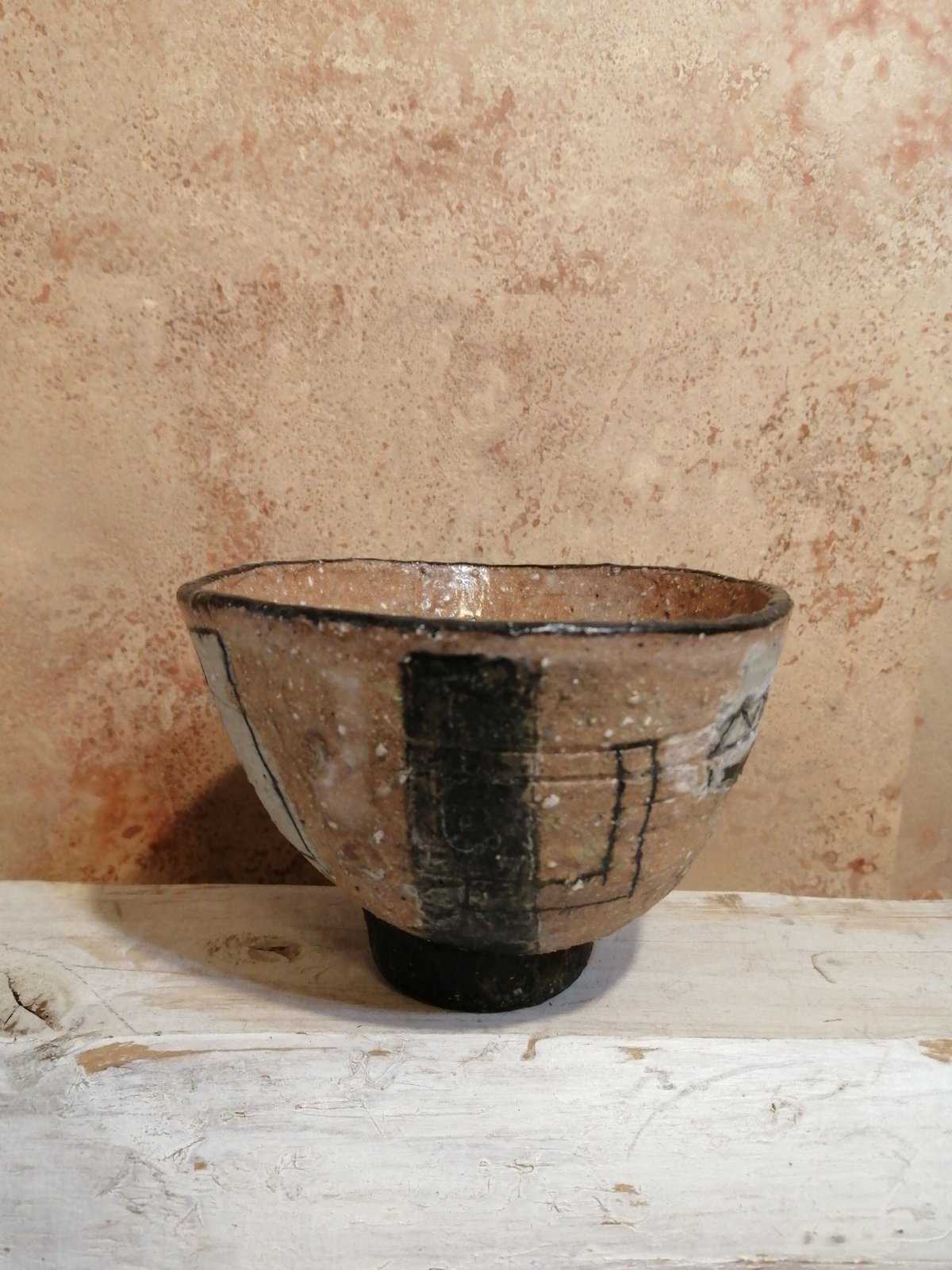 未使用　キム・ホノ　KIM HONO 彩色井戸茶碗 楽井戸黒茶碗_キムホノ_kimhono | 空間舎 白子