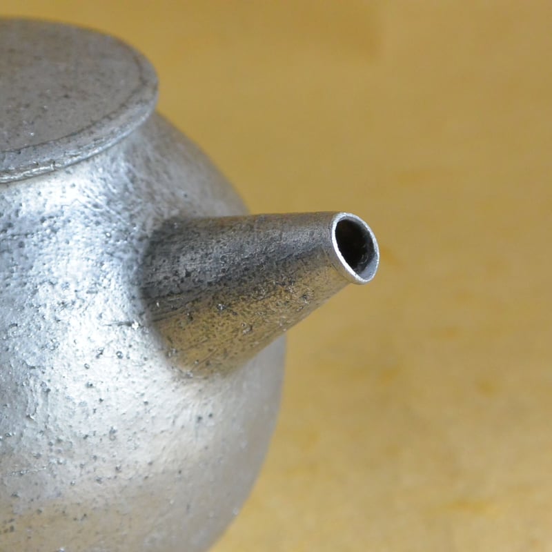 村上躍 急須 ポット 銀彩 銀彩焼締ポット（パラジウム） 063 | 桃居