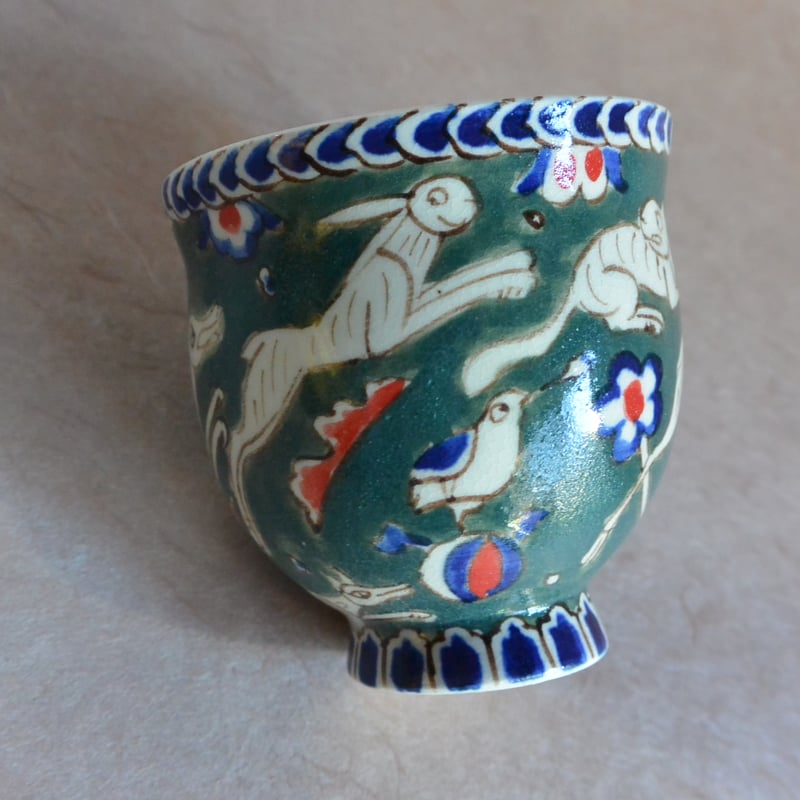 色絵鹿・ウサギ文 コーヒーカップ＆ソーサー 019 | 桃居 online 展覧会