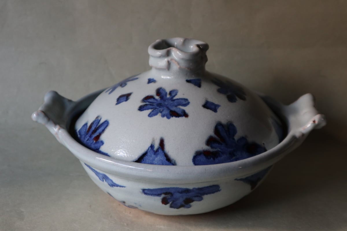 青白釉花紋土鍋 017 | 桃居 online 展覧会