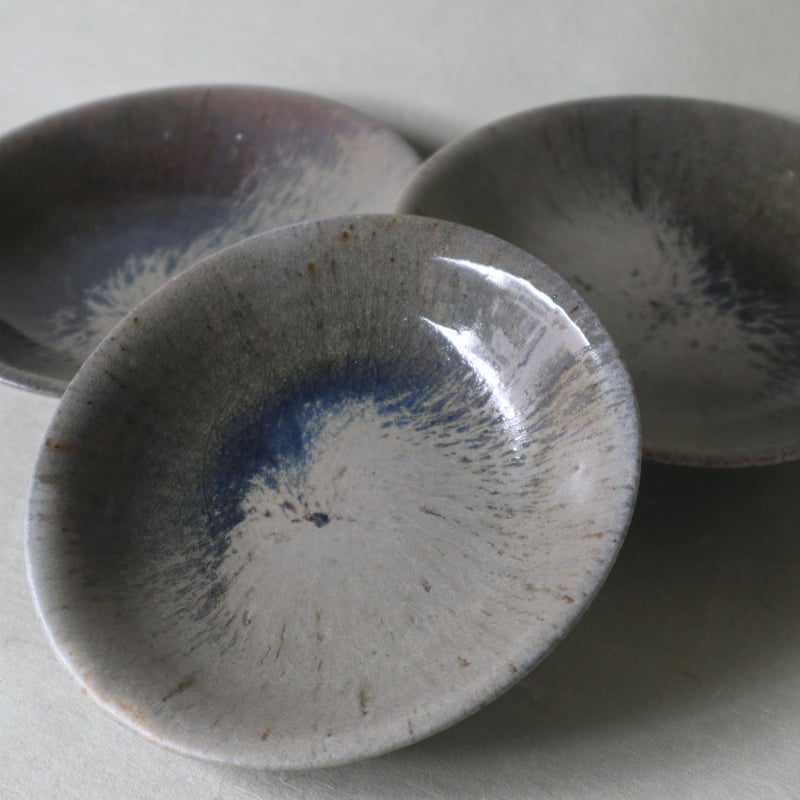 ●4101#0802　香蘭社/灰釉唐草和皿揃 5枚セット　1127 壺屋焼 やちむん 唐草 四寸皿 13cm 陶眞窯の通販｜【公式