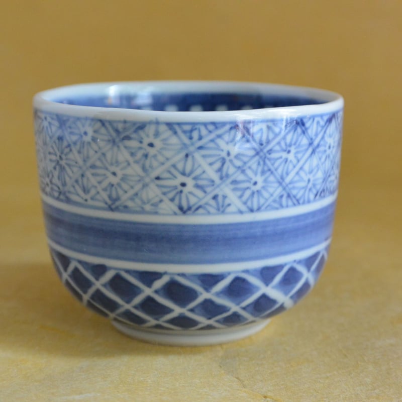 染付地文ぐい呑 067 | 桃居 online 展覧会