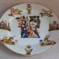 色絵欧州17世紀 8寸リム皿 001