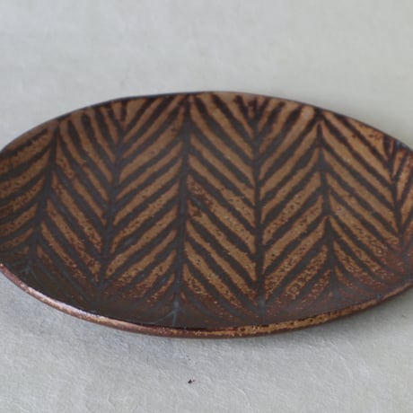 ❤️オータムセール(10/7 まで)❤️新品　城進　角皿　鉄絵　ヘリンボーン　6枚 CATEGORY 城 進 | 桃居 online 展覧会