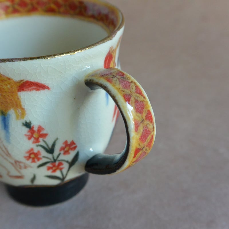 色絵象・孔雀文 コーヒーカップ＆ソーサー 020 | 桃居 online 展覧会