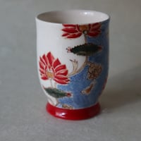 色絵蓮池カップ 049