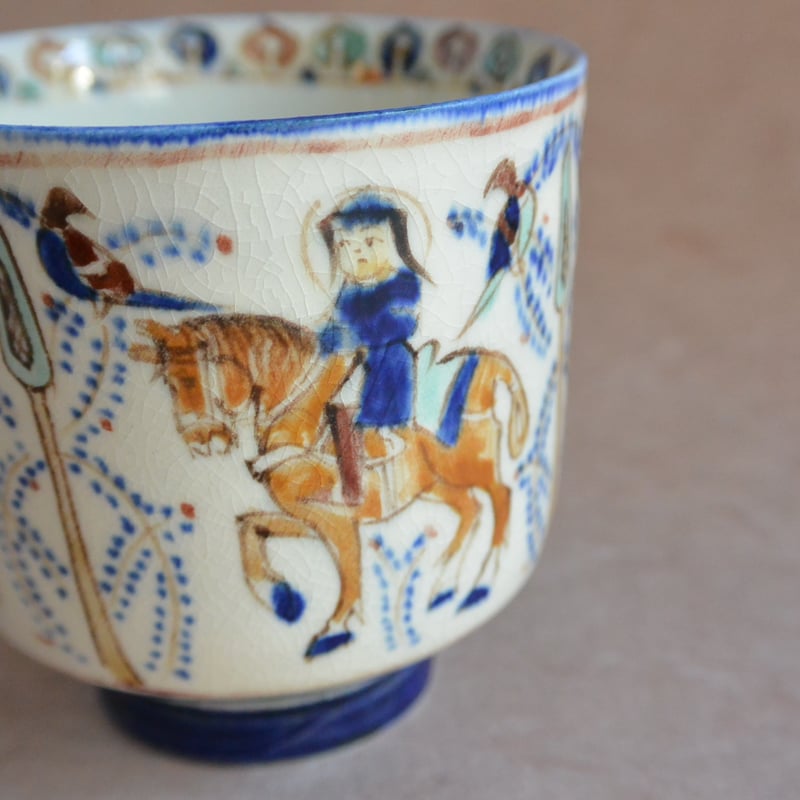 色絵ペルシャ騎馬文カップ＆ソーサー 007 | 桃居 online 展覧会