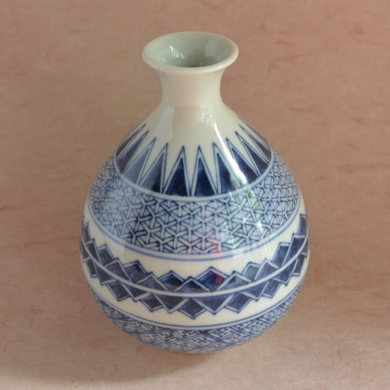 切込焼 染付辣韮徳利 切込焼 染付辣韮徳利 8.jpg