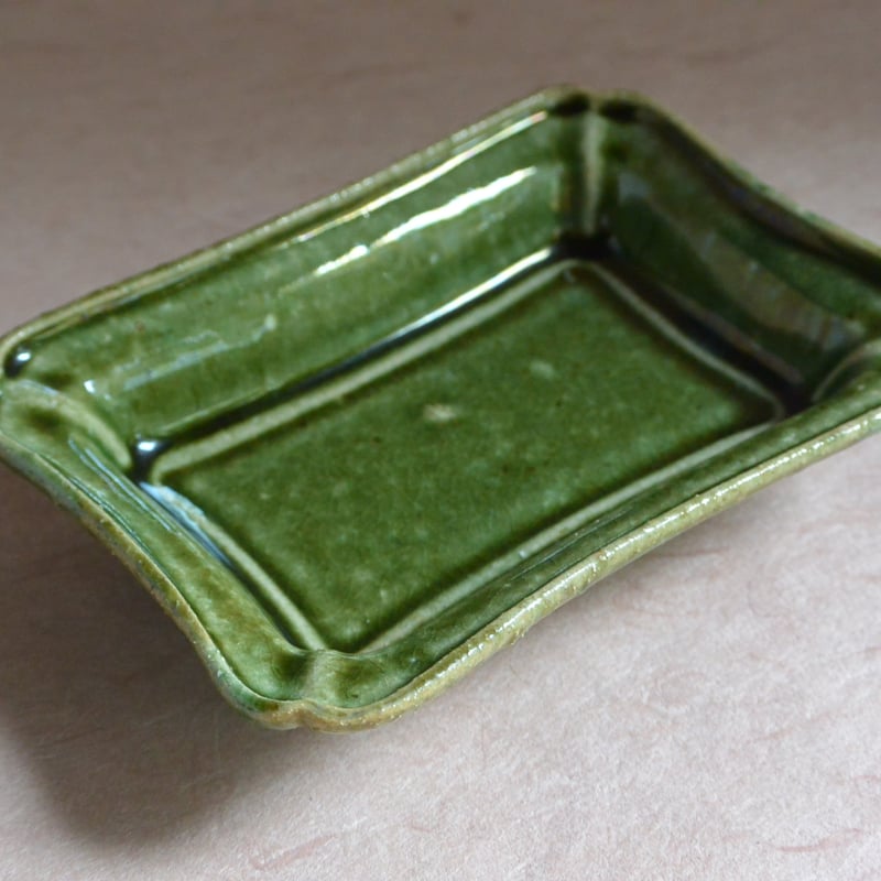 緑釉四方皿 003 | 桃居 online 展覧会