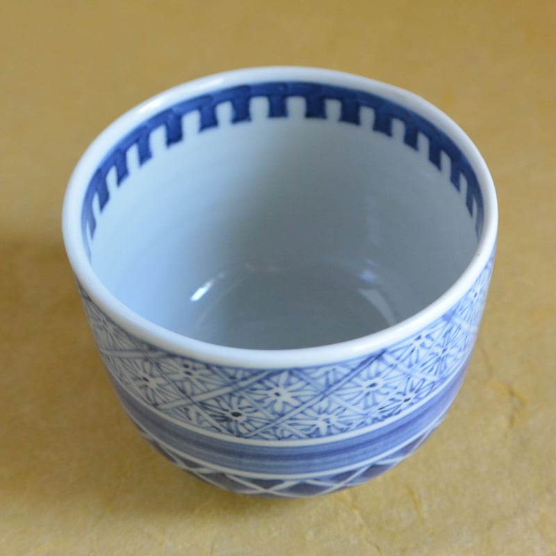 染付地文ぐい呑 067 | 桃居 online 展覧会