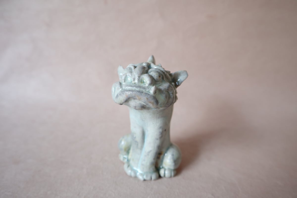 白磁 獅子 置物 白磁獅子狛犬 074A | 桃居 online 展覧会